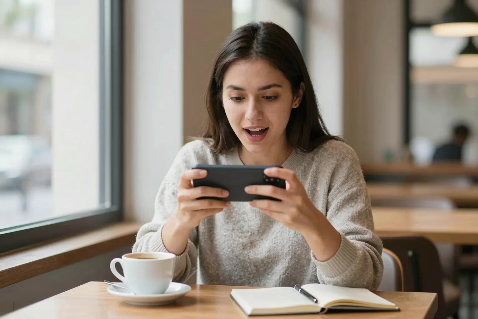 Captura de pantalla con cuatro opciones de conversación en inglés: academia online, tutor particular, intercambio y app de voz, cada una con su rango de precio