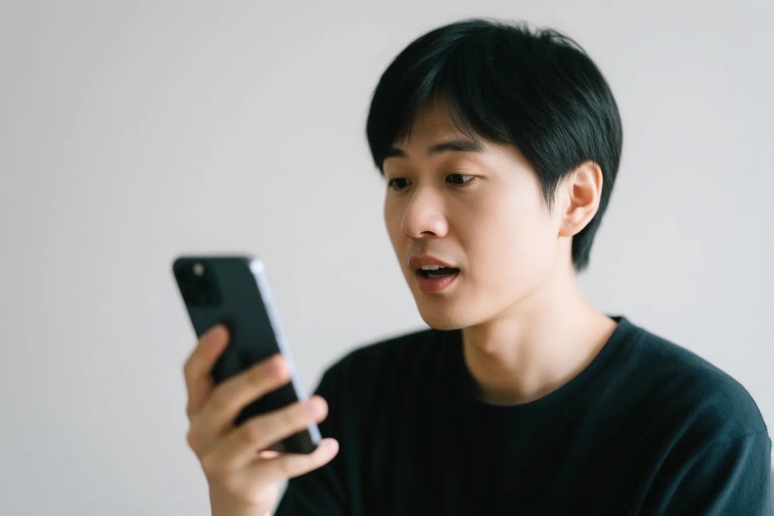 Phone screen showing a Langel conversation practicing 'excuse me' phrases in Spanish